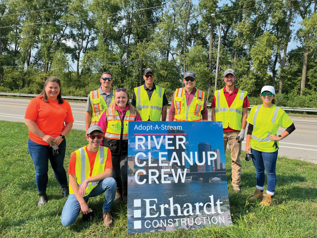The Adopt-A-Stream crew from Erhardt Construction has been cleaning up the Grand River for almost 10 years!
